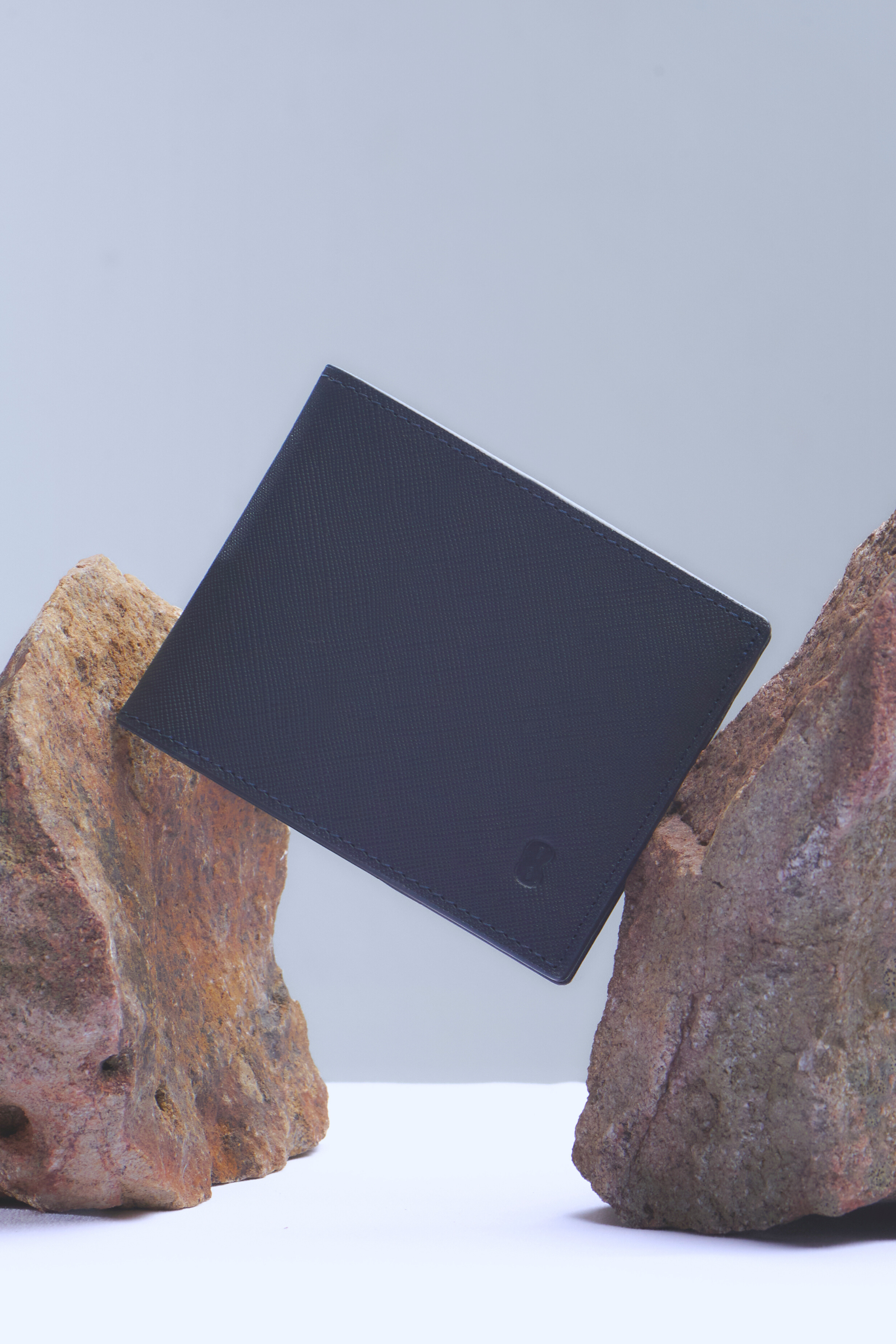 Cartera Azul Saffiano Personalizable