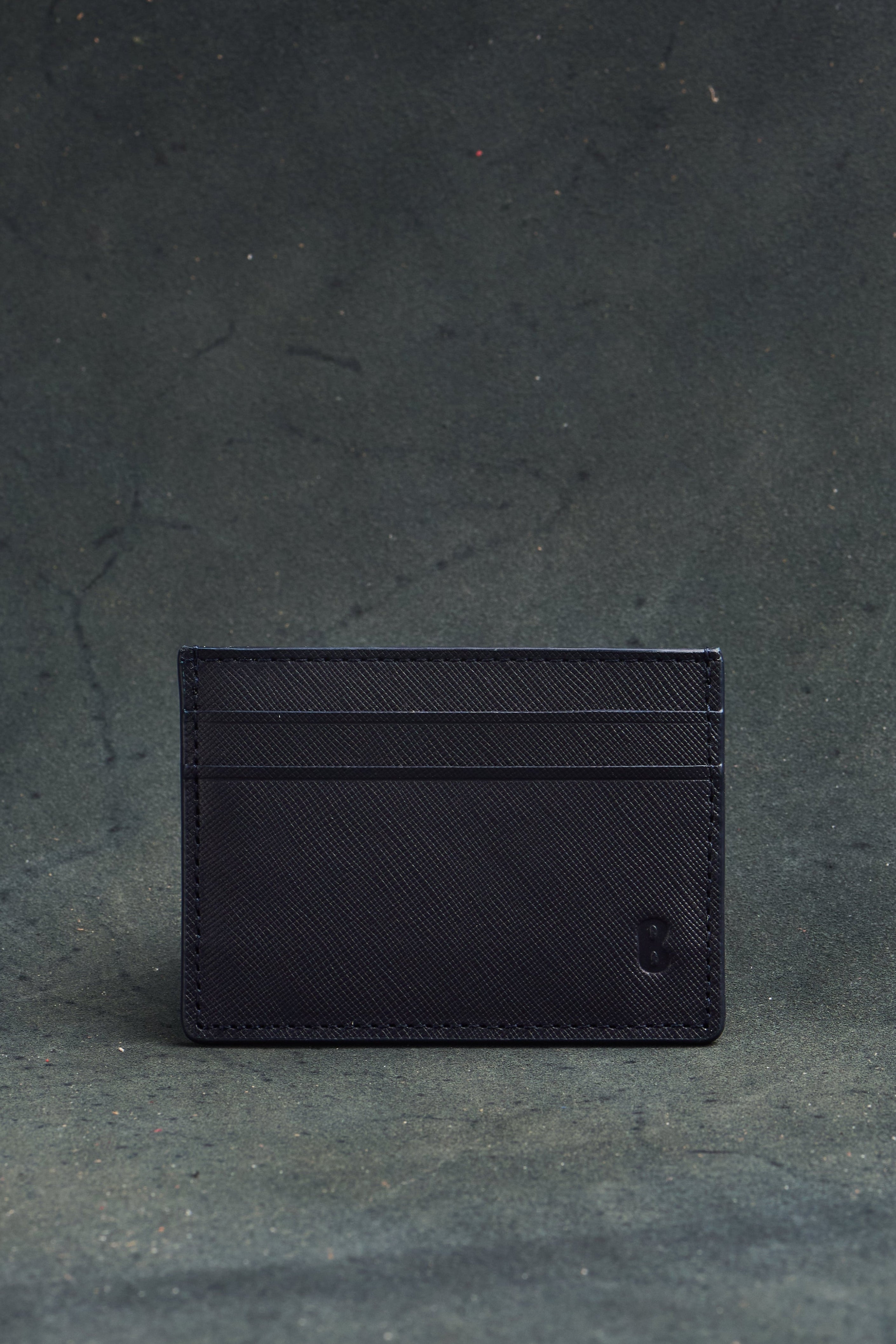 Tarjetero Azul Saffiano Personalizable