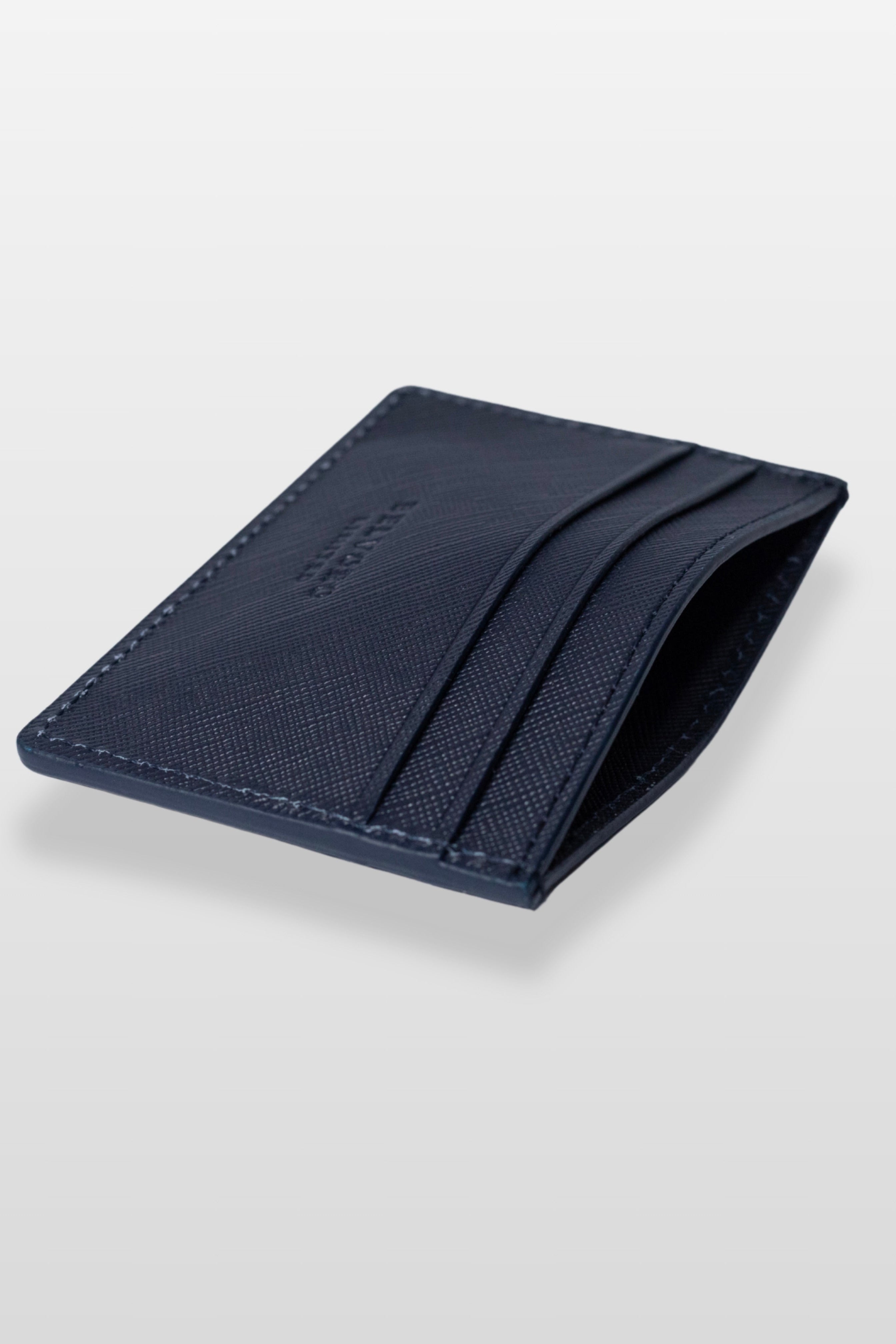 Tarjetero Azul Saffiano Personalizable