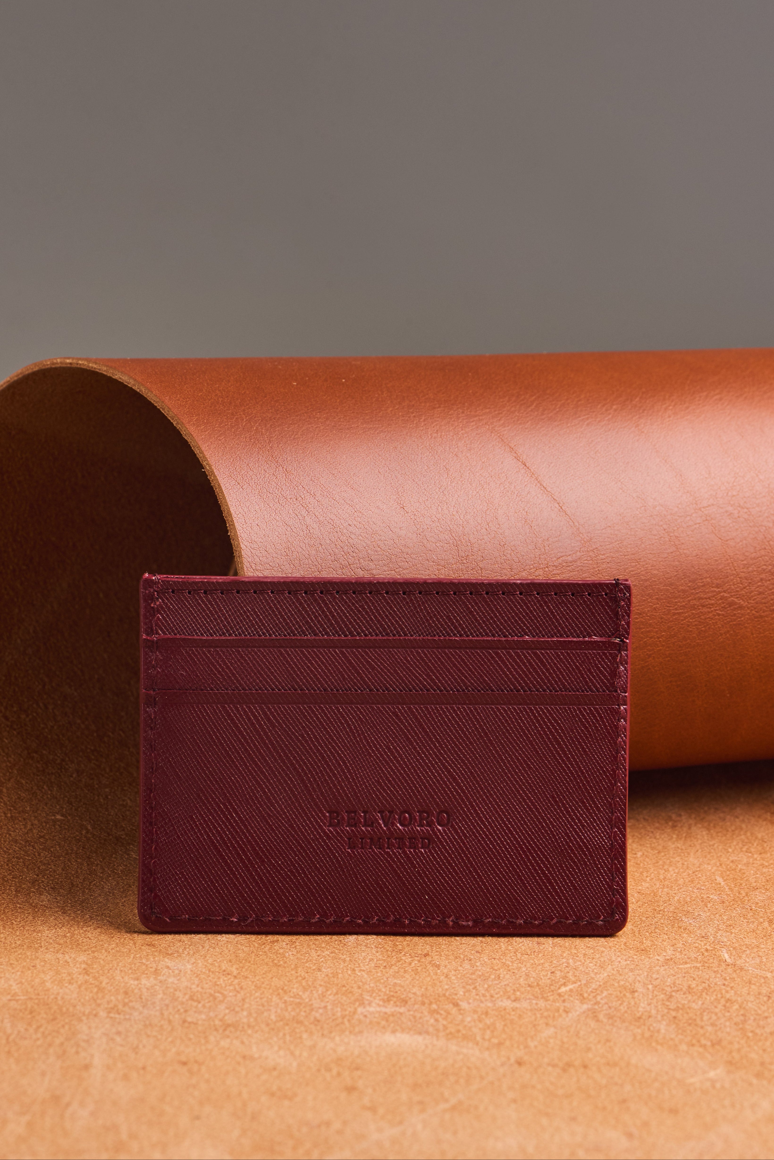 Tarjetero Granate Saffiano