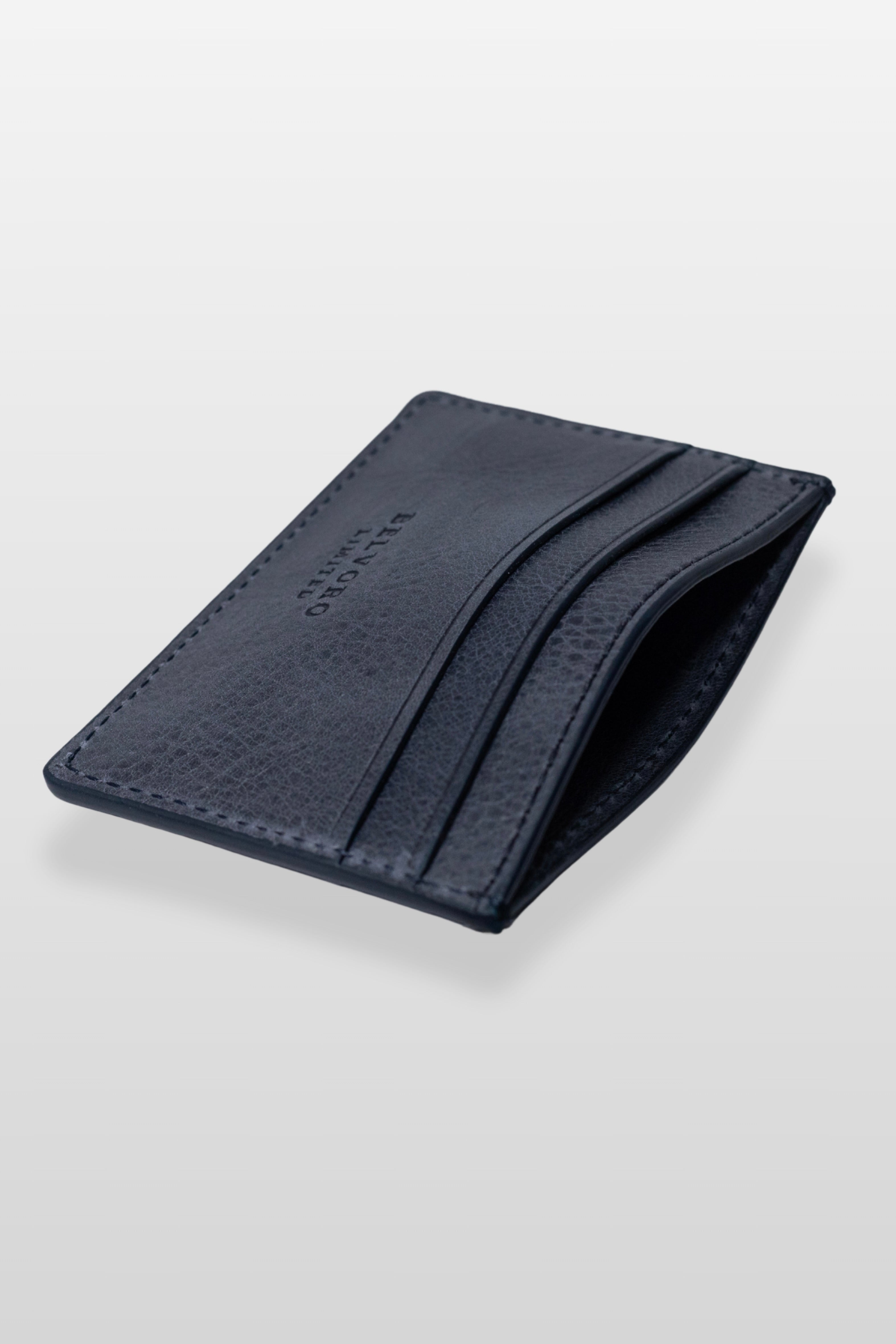 Tarjetero Azul Desgastado